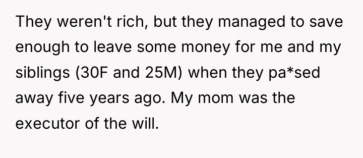 They weren't rich, but they managed to save enough to...