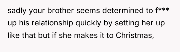 sadly your brother seems determined to f*** up his relationship...