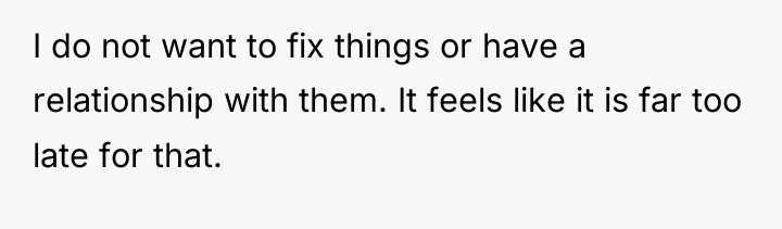 I do not want to fix things or have a...
