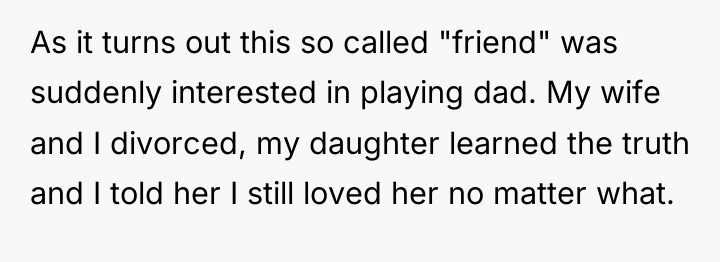 As it turns out this so called "friend" was suddenly...