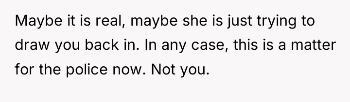 Maybe it is real, maybe she is just trying to...
