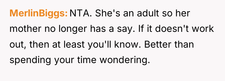 MerlinBiggs NTA. She's an adult so her mother no longer...