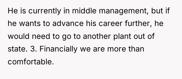 He is currently in middle management, but if he wants...