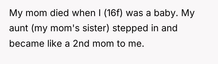 My mom died when I (16f) was a baby. My...