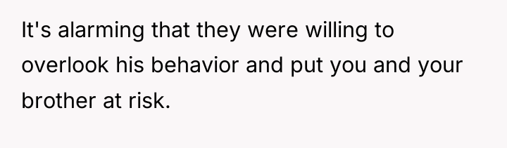 It's alarming that they were willing to overlook his behavior...