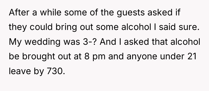 After a while some of the guests asked if they...