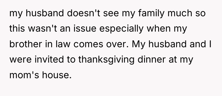 my husband doesn't see my family much so this wasn't...