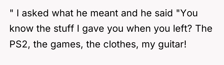" I asked what he meant and he said "You...