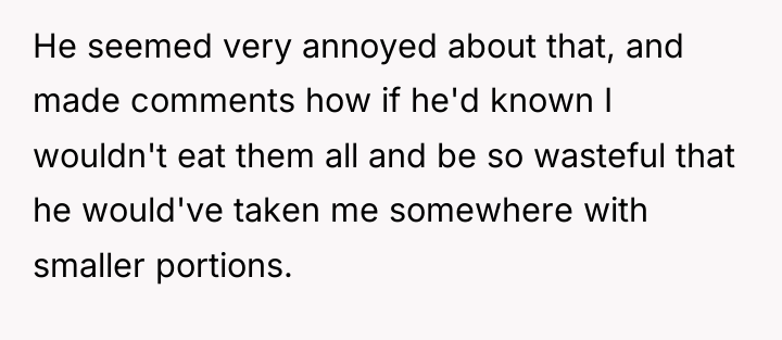 He seemed very annoyed about that, and made comments how...