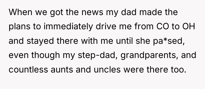 When we got the news my dad made the plans...