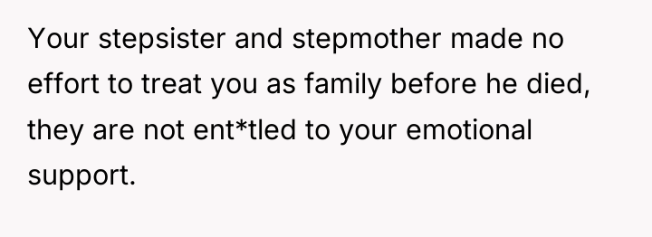 Your stepsister and stepmother made no effort to treat you...