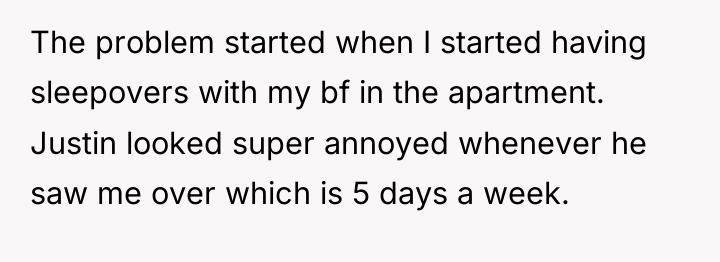 The problem started when I started having sleepovers with my...