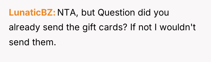 LunaticBZ NTA, but Question did you already send the gift...
