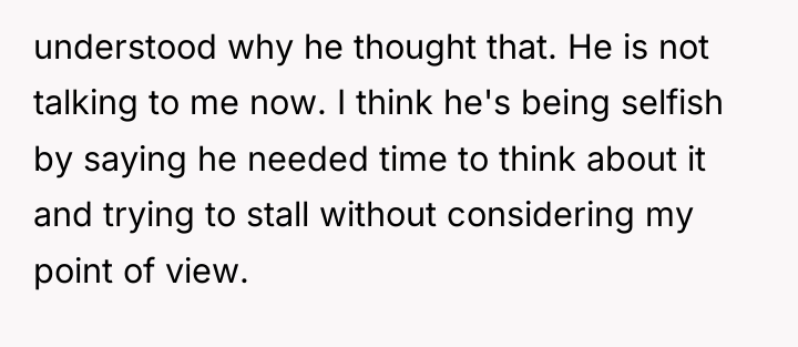 understood why he thought that. He is not talking to...