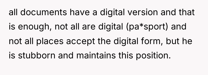 all documents have a digital version and that is enough,...