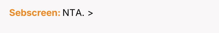 Sebscreen NTA. >