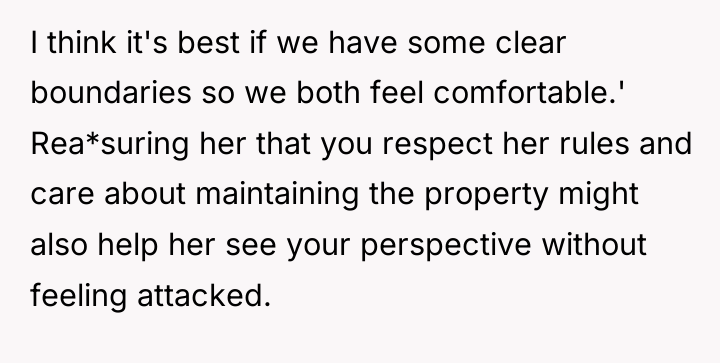 I think it's best if we have some clear boundaries...