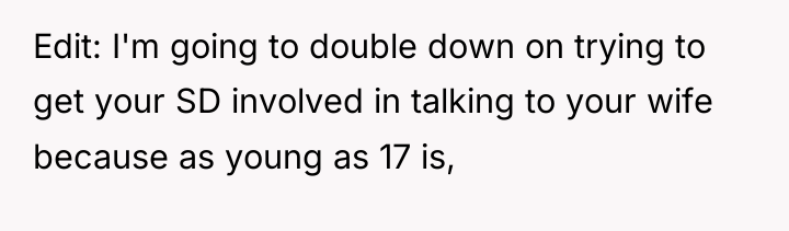 Edit: I'm going to double down on trying to get...