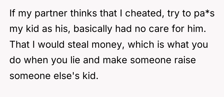If my partner thinks that I cheated, try to pa*s...