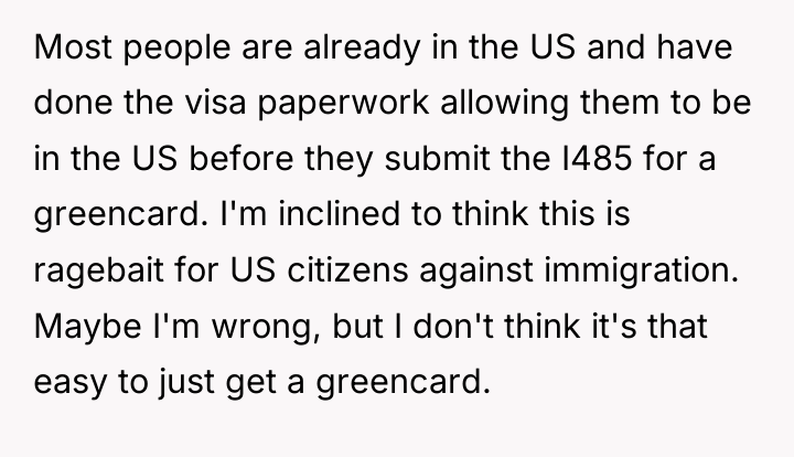 Most people are already in the US and have done...