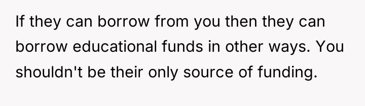If they can borrow from you then they can borrow...