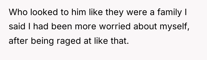 Who looked to him like they were a family I...