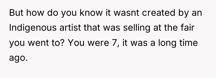 But how do you know it wasnt created by an...