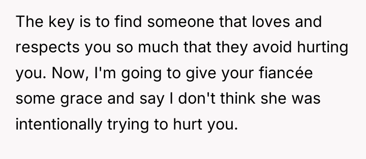 The key is to find someone that loves and respects...