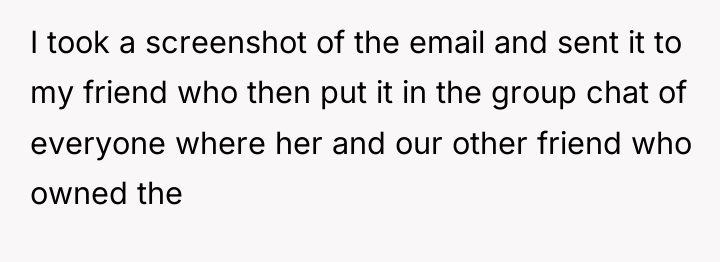 I took a screenshot of the email and sent it...
