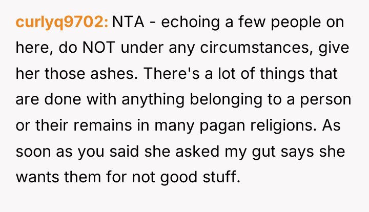 curlyq9702 NTA - echoing a few people on here, do...