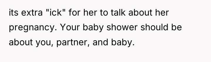 its extra "ick" for her to talk about her pregnancy....