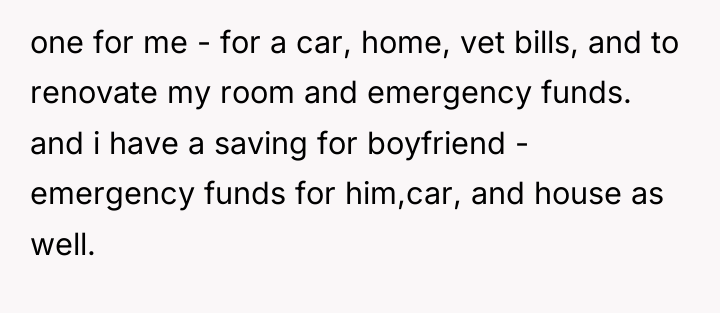 one for me - for a car, home, vet bills,...