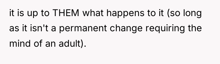 it is up to THEM what happens to it (so...