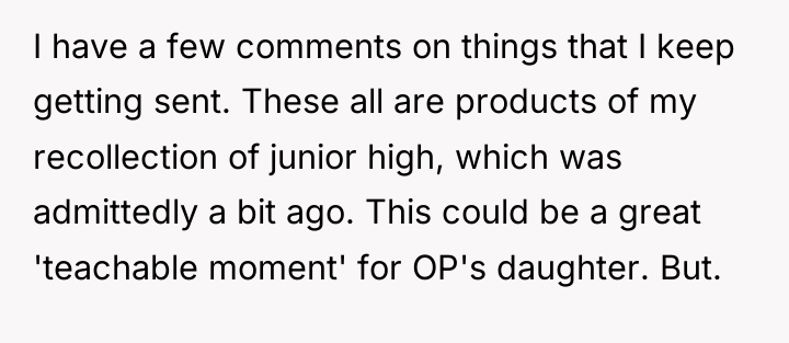 I have a few comments on things that I keep...