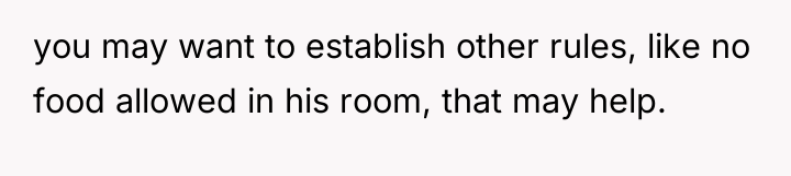 you may want to establish other rules, like no food...