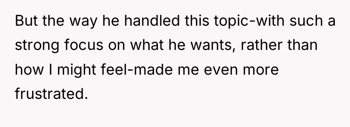But the way he handled this topic-with such a strong...