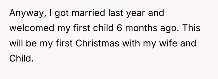 Anyway, I got married last year and welcomed my first...