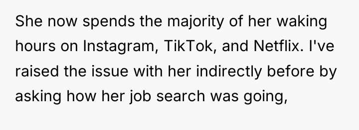 She now spends the majority of her waking hours on...
