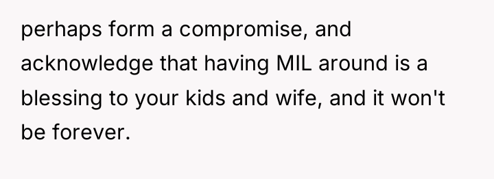 perhaps form a compromise, and acknowledge that having MIL around...