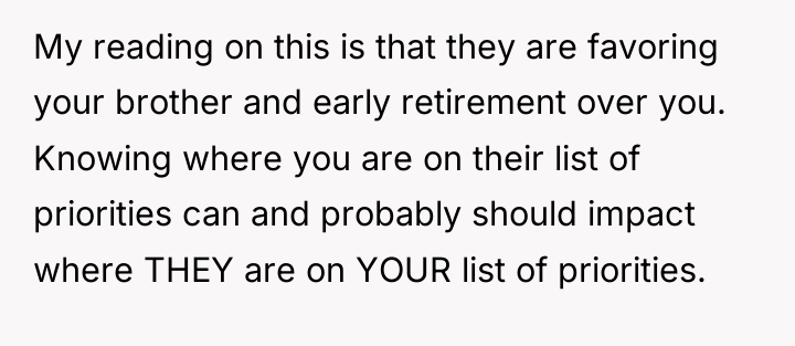 My reading on this is that they are favoring your...