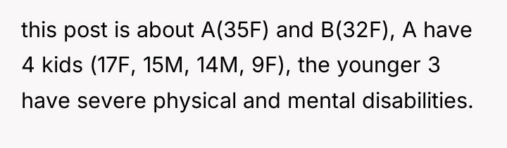this post is about A(35F) and B(32F), A have 4...