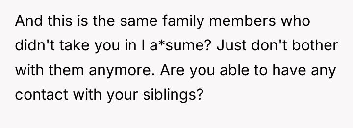 And this is the same family members who didn't take...