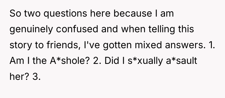 So two questions here because I am genuinely confused and...