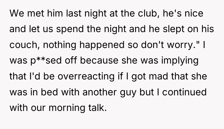 We met him last night at the club, he's nice...