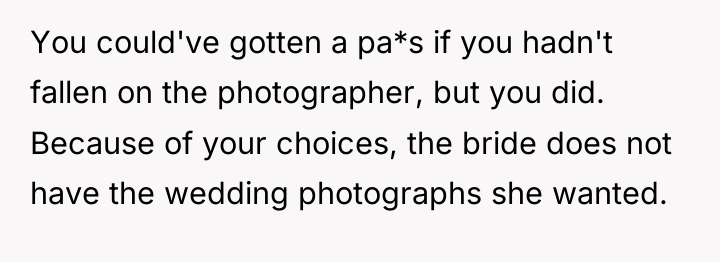 You could've gotten a pa*s if you hadn't fallen on...