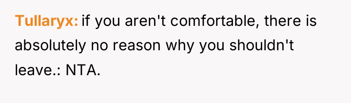 Tullaryx if you aren't comfortable, there is absolutely no reason...