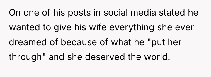 On one of his posts in social media stated he...