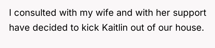 I consulted with my wife and with her support have...
