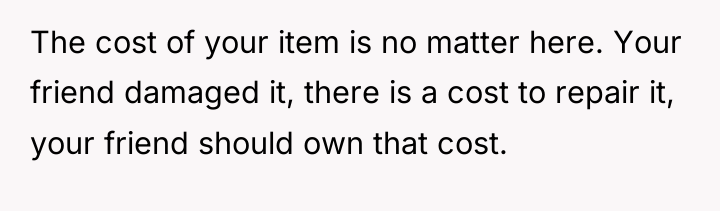 The cost of your item is no matter here. Your...