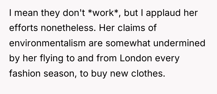 I mean they don't *work*, but I applaud her efforts...